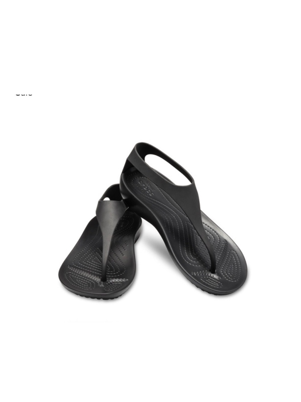 Crocs | Black Serena Flip Flop Shoes | Size 8